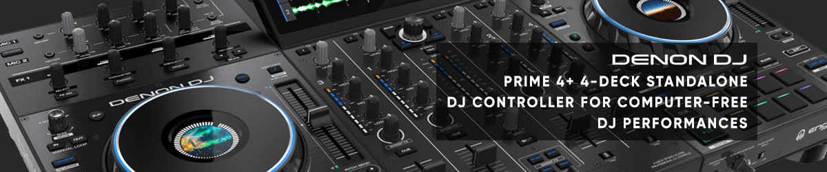 Denon DJ Prime 4+ 4-Deck Standalone DJ Controller For Computer-Free DJ Performances